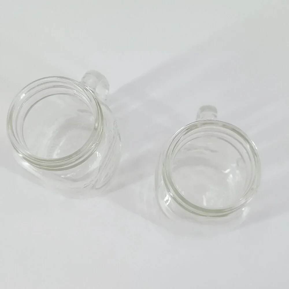 Golden Harvest Shot Drink Glass Jars Handle 2 oz Mini No Lids Set of 2 Kitchen - Picture 4 of 9